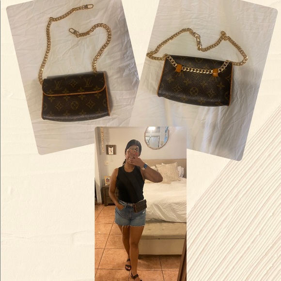 ❌❌❌❌sold ❌❌❌❌Louis Vuitton LV Shoulder Bag Pochette Florentine Browns Monogram - Picture 4 of 10